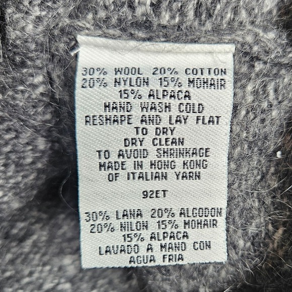 Woman's Eileen Fisher Sz 2X Gray Knit Alpaca Blend Button Front Cardigan Sweater - Picture 3 of 7